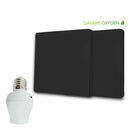 Kit interrupteur sans fil et sans pile - adaptateur douille à vis radio - OXYGEN 21 - E27 Black Series