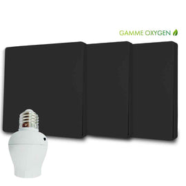 Kit interrupteur sans fil et sans pile – adaptateur douille à vis radio – OXYGEN 31 – E27 Black Series