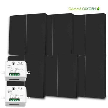 Kit interrupteur sans fil et sans pile - Bouton Double Allumage - OXYGEN 62 Black series
