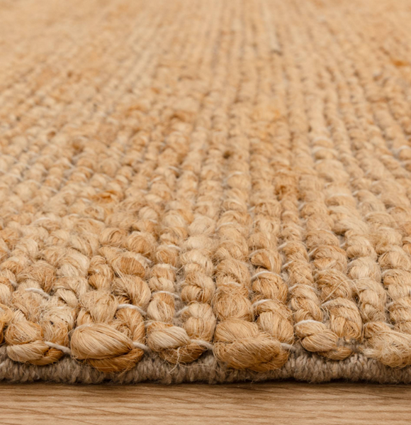 Tapis de salon en jute tissé plat CLARITY