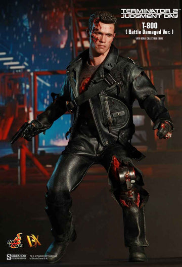 Figurine Hot Toys DX13 - Terminator 2 : Judgment Day - T800 Battle Damaged Version Standard Version
