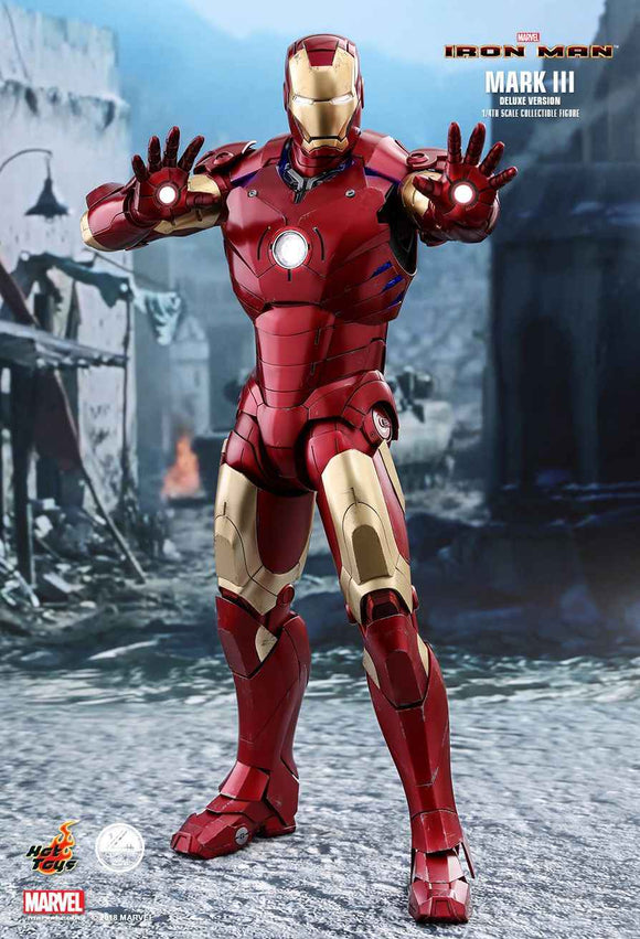 Figurine Hot Toys QS012 - Marvel Comics - Iron Man - Iron Man Mark 3 Deluxe Version