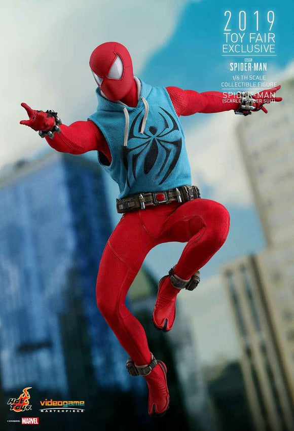 Figurine Hot Toys VGM34 - Marvel Comics - Marvel's Spider-Man - Spider-Man Scarlet Suit Version