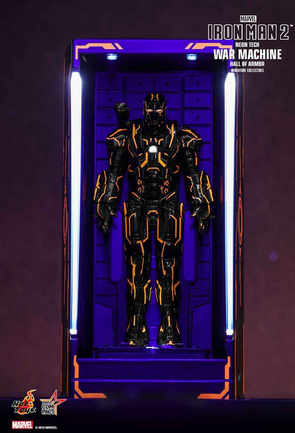 Figurine Hot Toys MMSC013 - Marvel Comics - Iron Man 2 - Neon Tech War Machine Hall Of Armor Miniature Collectible