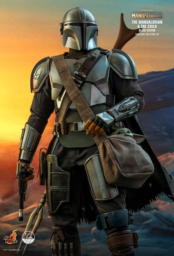Figurine Hot Toys QS017 - Star Wars : The Mandalorian - The Mandalorian & The Child Deluxe Version