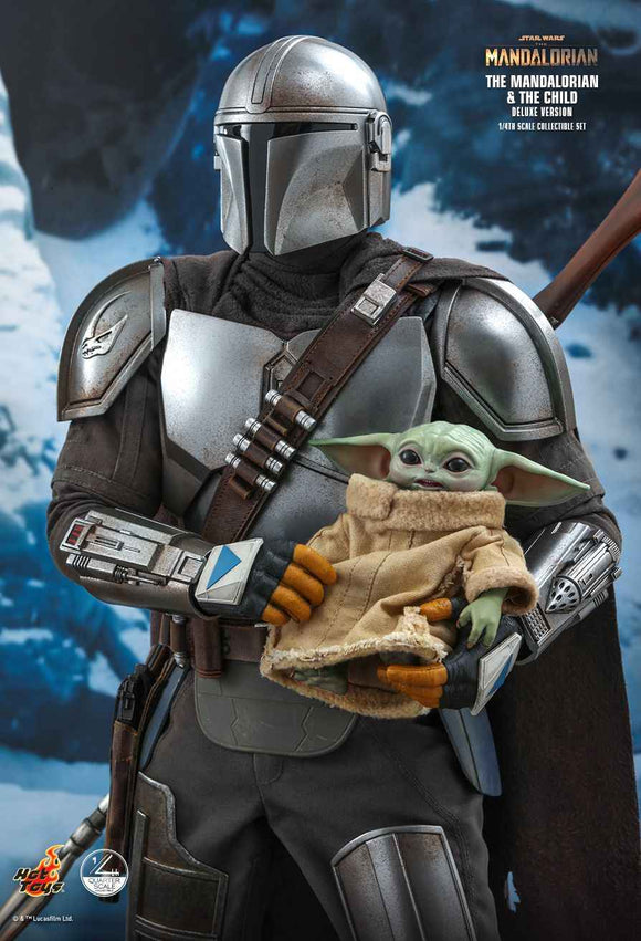 Figurine Hot Toys QS017 - Star Wars : The Mandalorian - The Mandalorian & The Child Deluxe Version