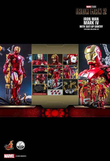 Figurine Hot Toys QS021 - Marvel Comics - Iron Man 2 - Iron Man Mark IV With Suit Up Gantry Version