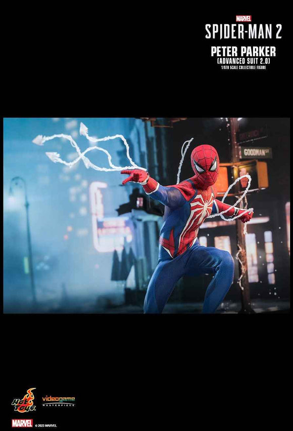 Figurine Hot Toys VGM54 - Marvel's Spider Man 2 - Peter Parker Advanced Suit 2.0