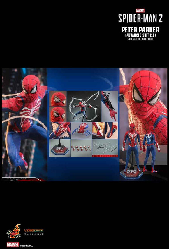 Figurine Hot Toys VGM54 - Marvel's Spider Man 2 - Peter Parker Advanced Suit 2.0