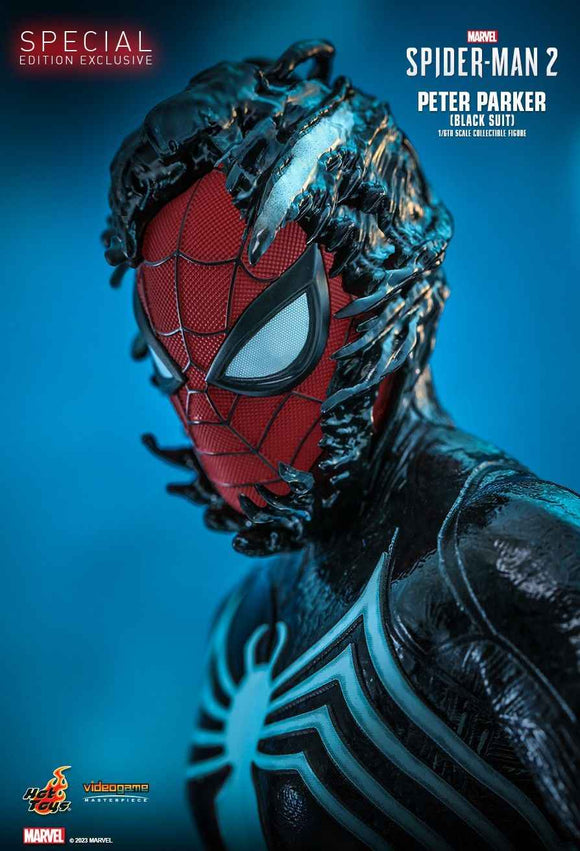 Figurine Hot Toys VGM56B - Marvel's Spider Man 2 - Peter Parker Black Suit Deluxe Version