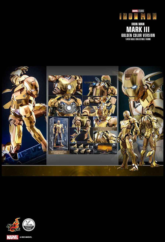 Figurine Hot Toys QS024 - Iron Man - Iron Man Mark III Golden Color Version