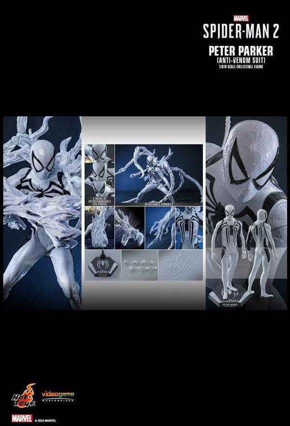 Figurine Hot Toys VGM69 - Marvel's Spider Man 2 - Peter Parker Anti Venom Suit