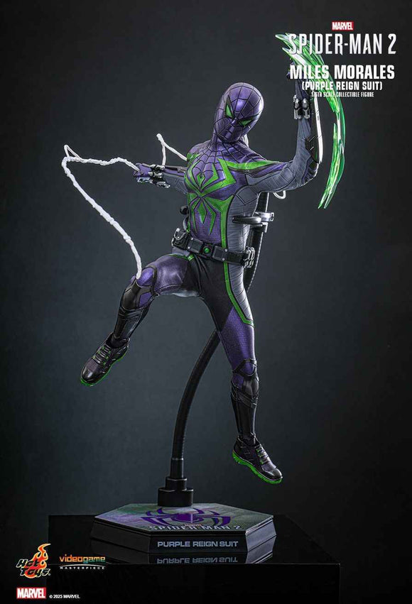 Figurine Hot Toys VGM68 - Marvel's Spider Man 2 - Miles Morales Purple Reign Suit