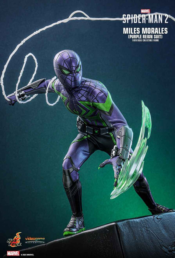 Figurine Hot Toys VGM68 - Marvel's Spider Man 2 - Miles Morales Purple Reign Suit
