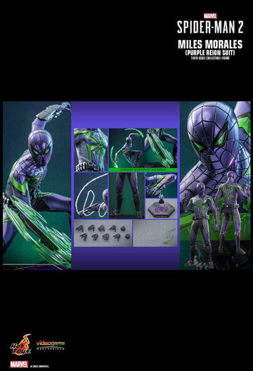Figurine Hot Toys VGM68 - Marvel's Spider Man 2 - Miles Morales Purple Reign Suit