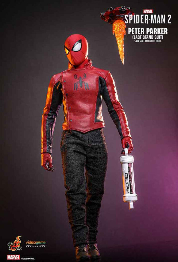 Figurine Hot Toys VGM71 - Marvel's Spider Man 2 - Peter Parker Last Stand Suit