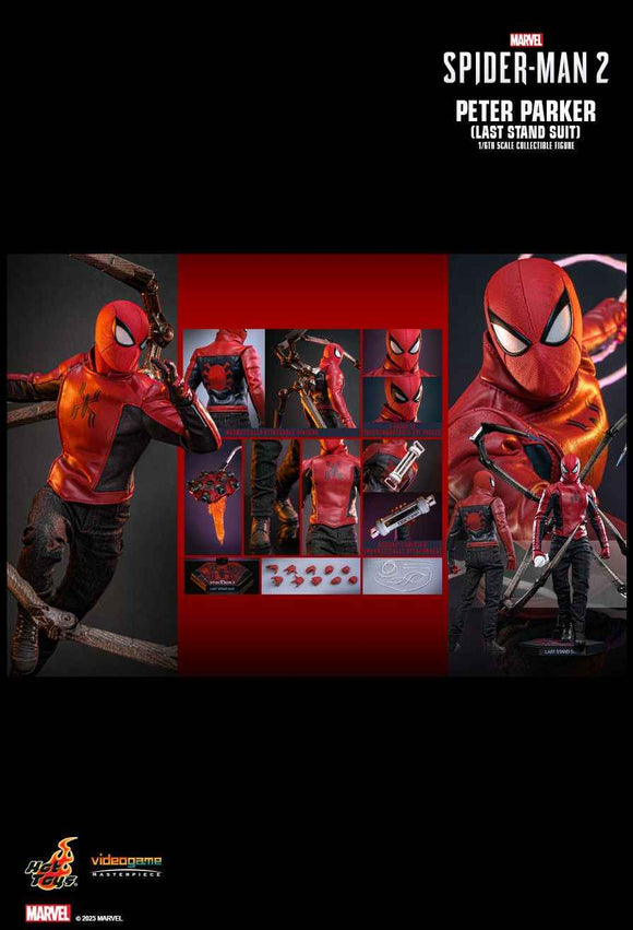 Figurine Hot Toys VGM71 - Marvel's Spider Man 2 - Peter Parker Last Stand Suit