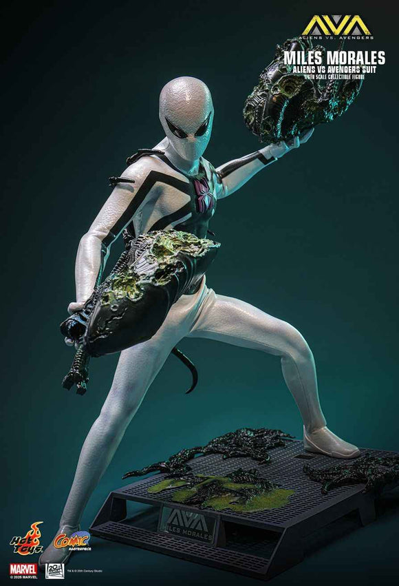 Figurine Hot Toys CMS027 - Marvel Comics - Alien Vs. Avengers - Miles Morales Alien Vs. Avengers Suit