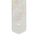 2 poignées de porte ROSAE, Sans trou pour pièce à vivre, Porcelaine de Limoges, Finition coude doré, Entraxe standard 195 mm
