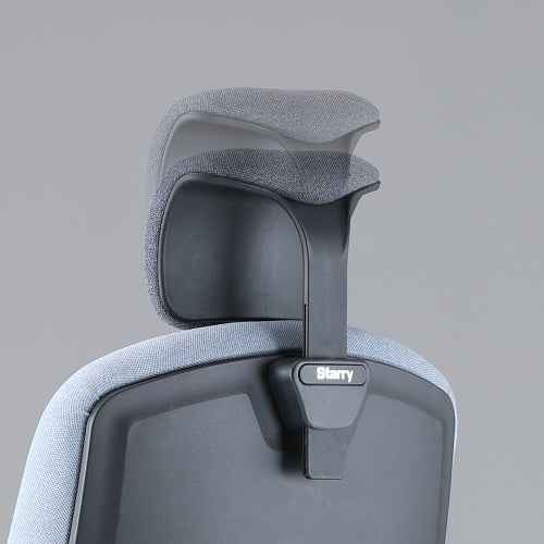 Chaise de bureau ergonomique Up Up Athene en tissu noir, gris et bleu