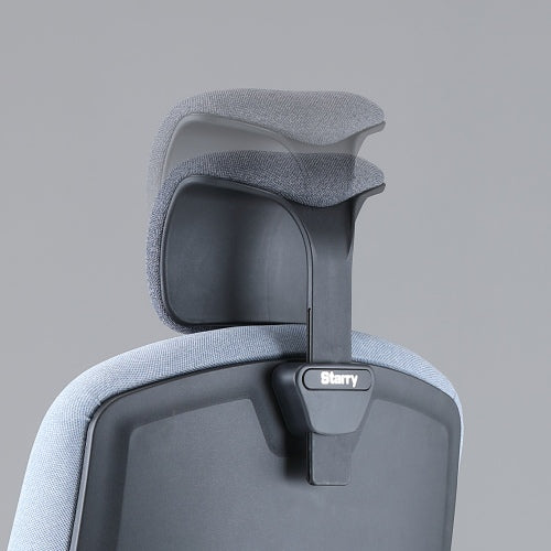 Chaise de bureau ergonomique Up Up Athene en tissu noir, gris et bleu