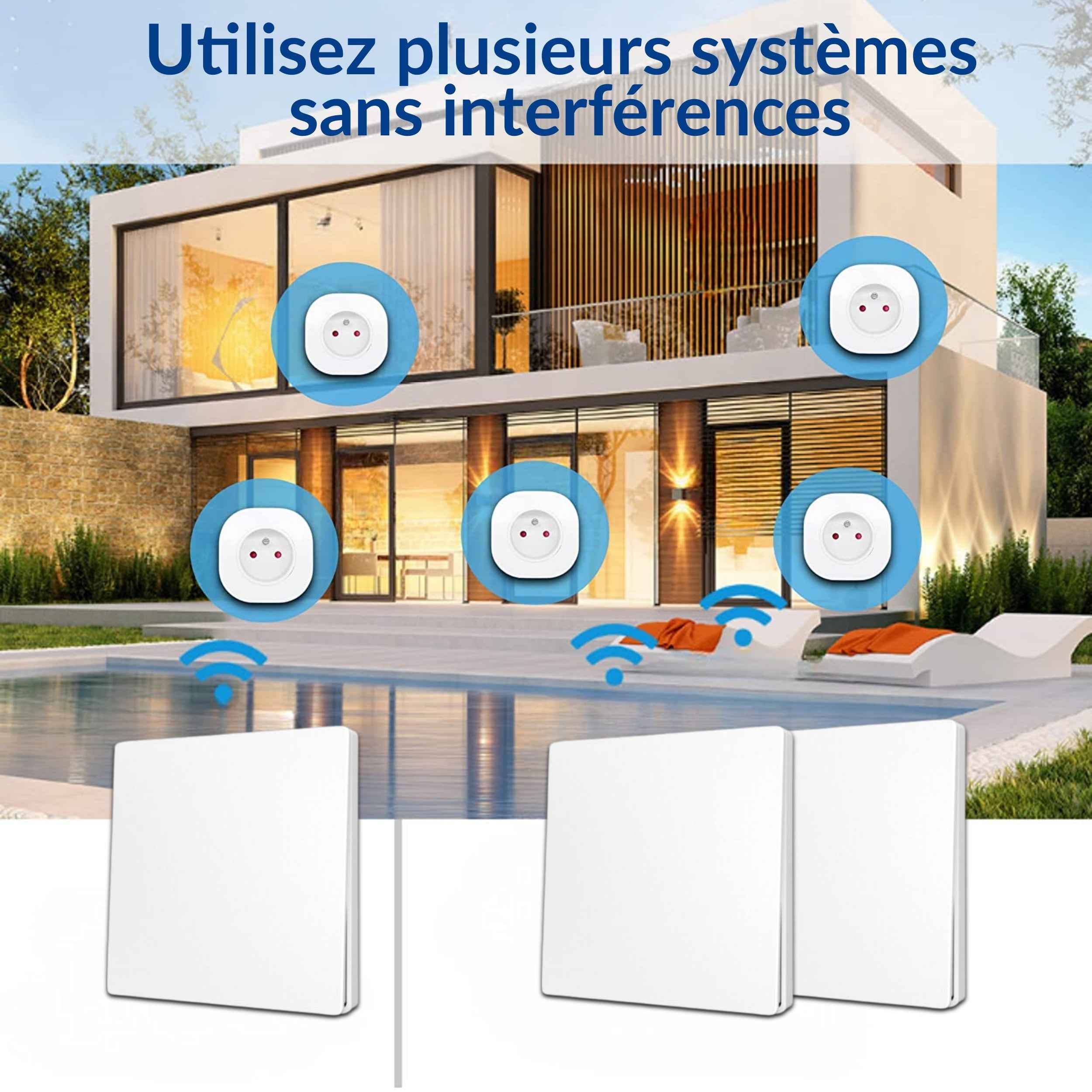Kit prise commandée avec Interrupteur sans fil et sans pile - PURE21