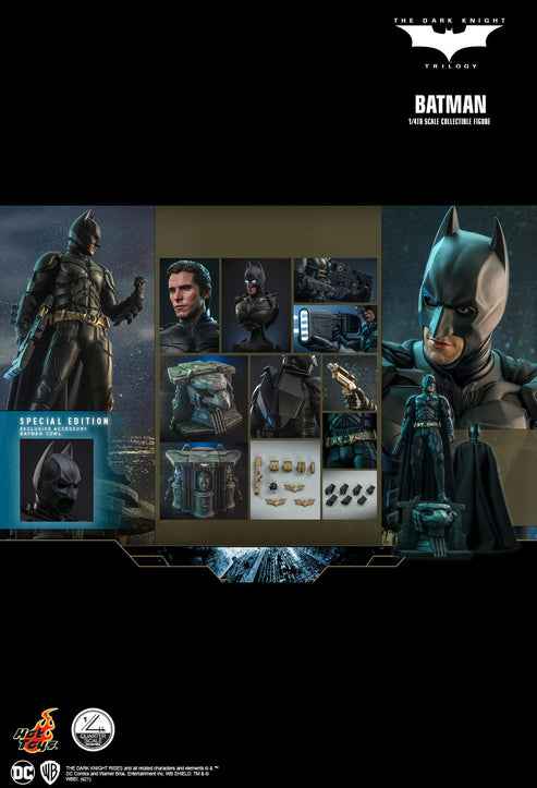 Figurine Hot Toys QS019D - DC Comics - The Dark Knight Trilogy - Batman Deluxe Version