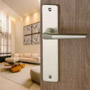 2 poignées de porte sur plaque CHAMONIX, Sans trou pour pièce à vivre, Finition aluminium anodisé F2 doré, Entraxe 165 mm