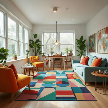 Tapis de salon et couloir tissé plat en laine HODGE - 0