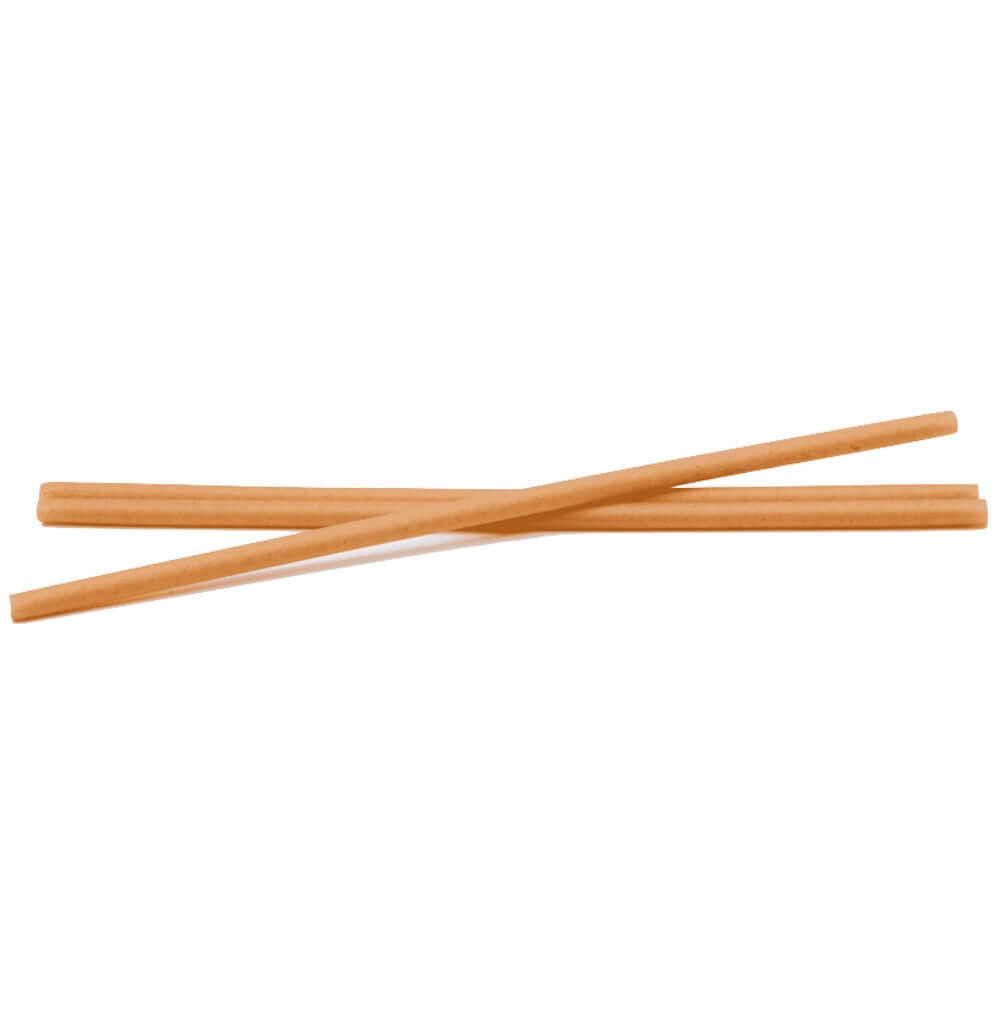 Paille bagasse en canne à sucre, 21cm Ø6mm, éco-responsable, non fondante, fabriquée en France.