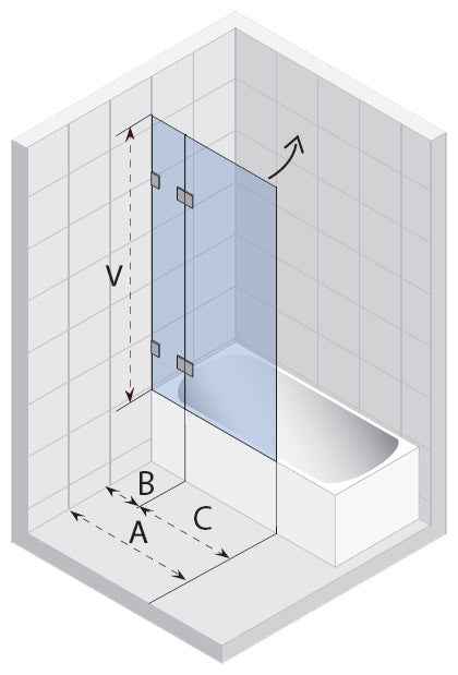 Paroi de bain universelle riho scandic s109 150x105 cm - Clicktofournisseur.com