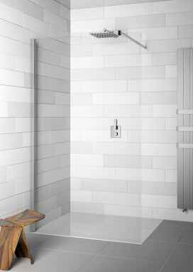Paroi de douche universelle riho fjord walk in f400 140x200 cm en verre clair - Clicktofournisseur.com