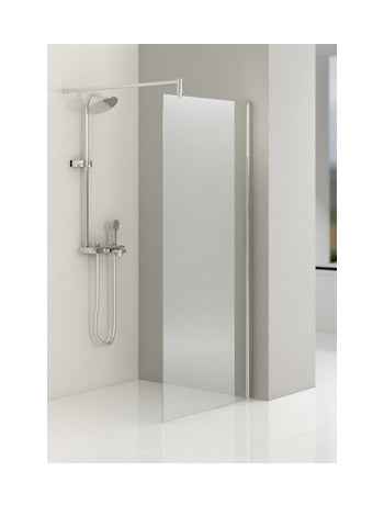 Paroi de douche universelle riho fjord walk in f400 140x200 cm en verre clair - Clicktofournisseur.com