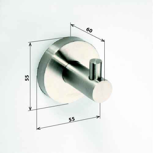 Patère neo en acier inoxydable 55x55x6cm - Clicktofournisseur.com