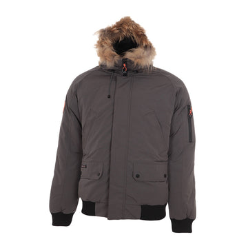 Peak mountain doudoune homme avec vrai fourrure caloz - Clicktofournisseur.com