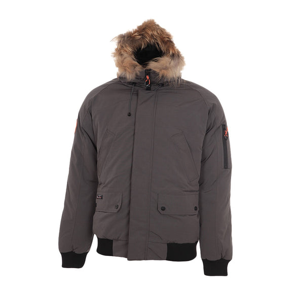 Peak mountain doudoune homme avec vrai fourrure caloz - Clicktofournisseur.com