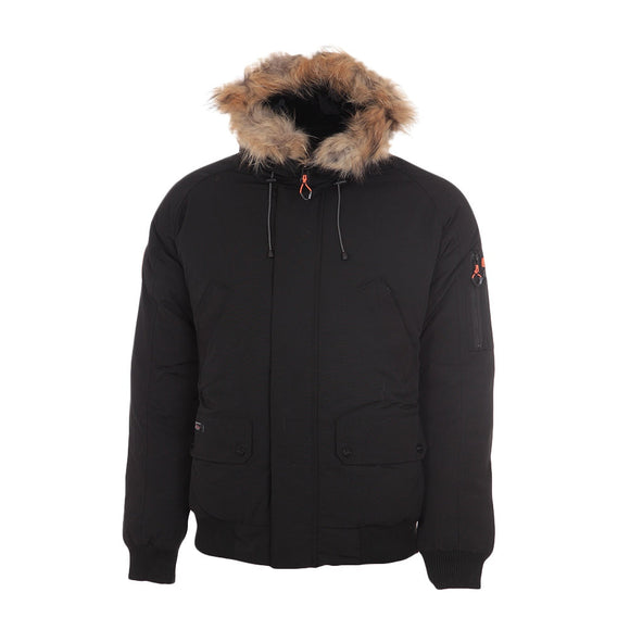 Peak mountain doudoune homme avec vrai fourrure caloz - Clicktofournisseur.com
