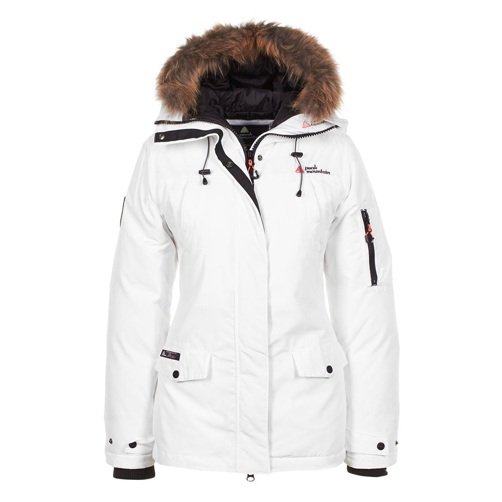 Peak Mountain Parka femme avec vrai fourrure AKADOZS clicktofournisseur.com