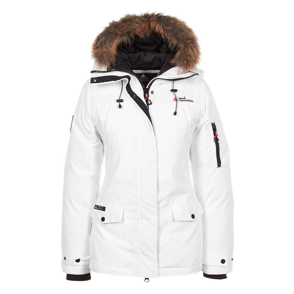 Peak mountain parka femme avec vrai fourrure akadozs - Clicktofournisseur.com