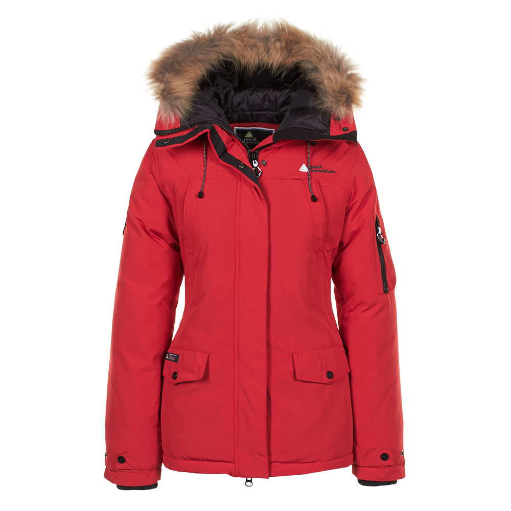 Peak mountain parka femme avec vrai fourrure akadozs - Clicktofournisseur.com