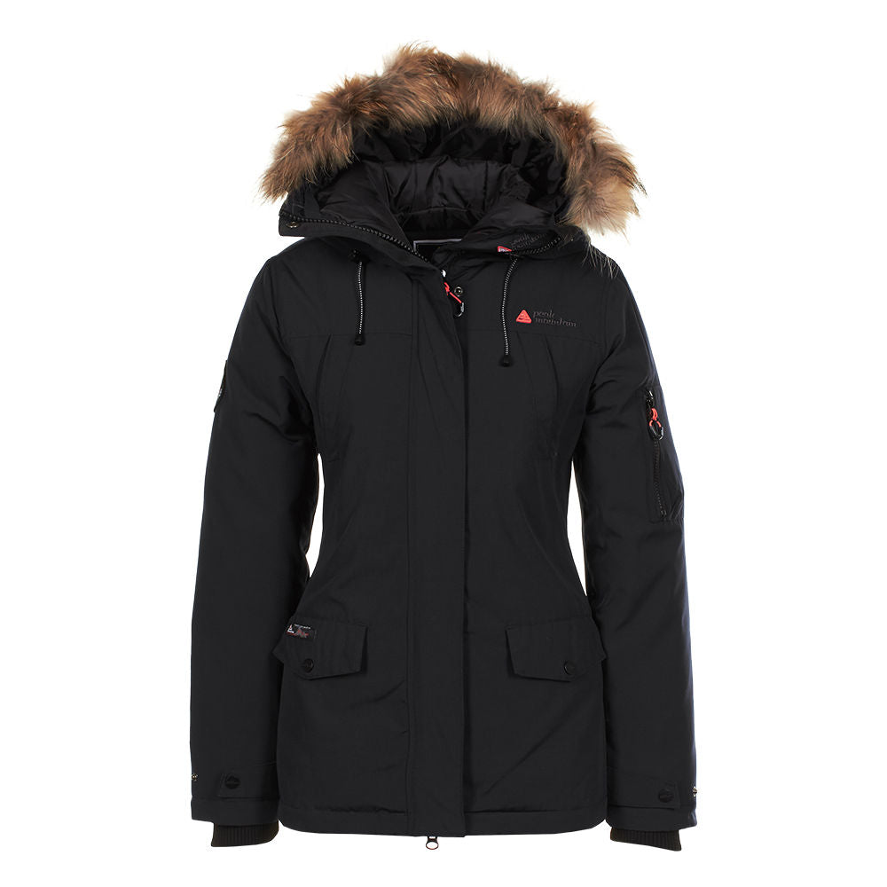 Peak mountain parka femme avec vrai fourrure akadozs - Clicktofournisseur.com