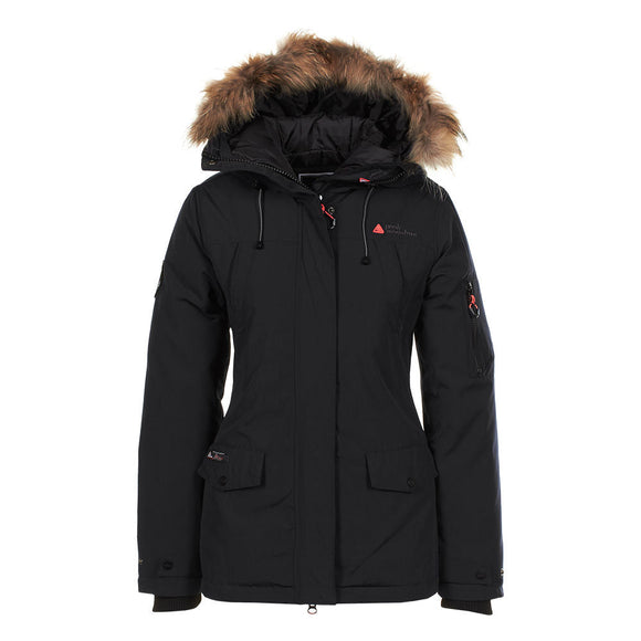Peak mountain parka femme avec vrai fourrure akadozs - Clicktofournisseur.com