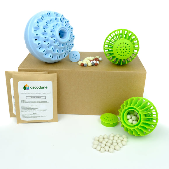 Kit Boule Lessive et 2 Boules Sèche Linge - Boule Lessive et Sèche Linge Efficaces