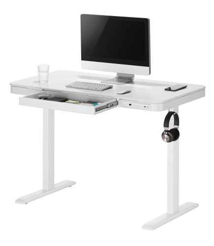 Table réglable en hauteur Up Up Balder II blanche