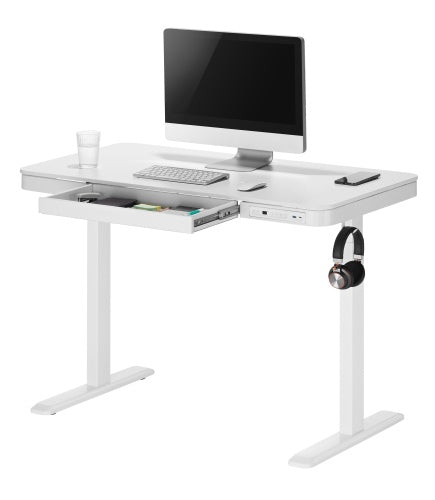 Table réglable en hauteur Up Up Balder II blanche