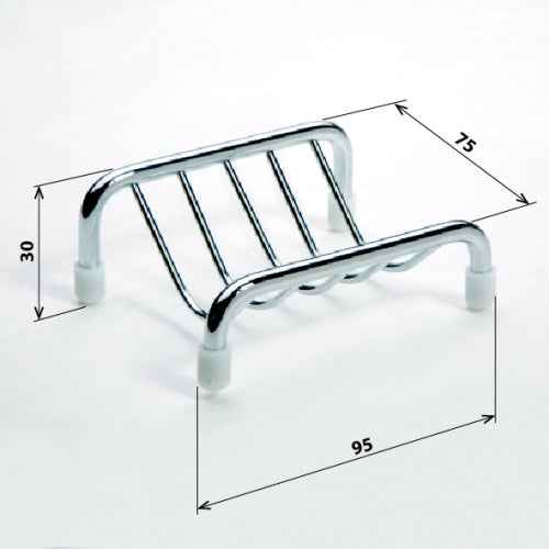 Porte savon cytro en chrome 75x95x3cm - Clicktofournisseur.com