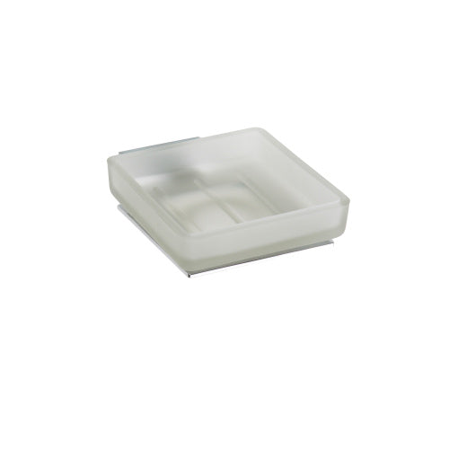 Porte-savon en verre PLAZA 13x10x4,5 cm clicktofournisseur.com