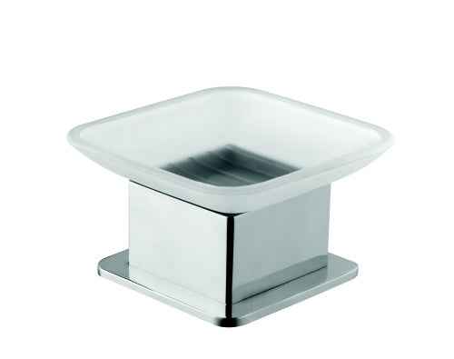 Porte-savon en verre plaza 8x8x6 cm - Clicktofournisseur.com