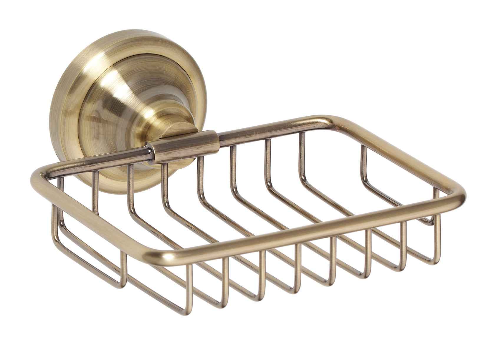 Porte-savon grille en laiton installation murale RETRO 14x6,5x14,2 cm