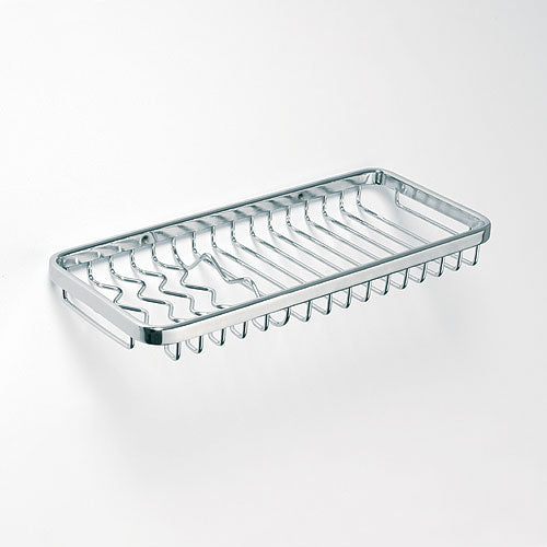 Porte-savon grille rectangulaire CYTRO en chrome 30x 13x 2cm clicktofournisseur.com